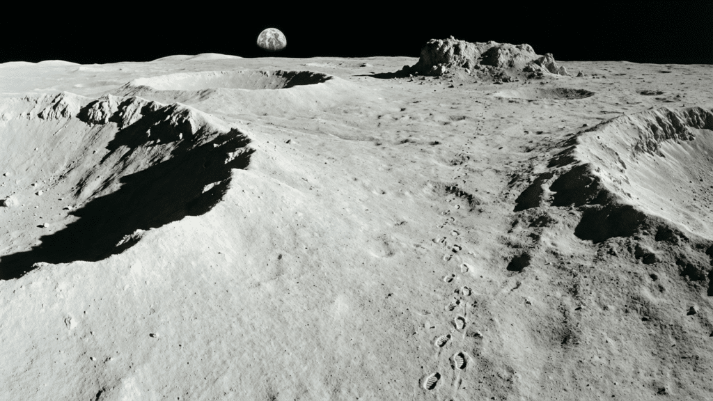 Lunar surface panorama
