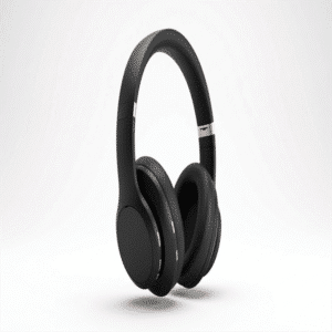 Premium wireless headphones on white background