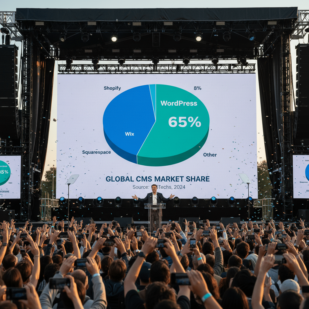 Wordpress market share - matt mullenweg, co-founder wordpress, publicly